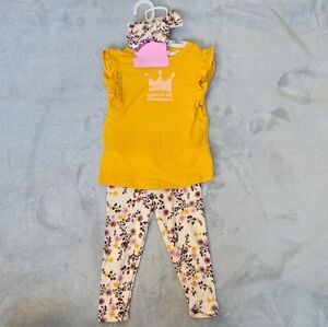 Nannette Baby Yellow Top with Pink Accents